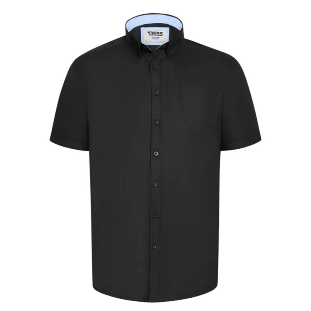 Duke Mens James D555 Tall Short-Sleeved Shirt / Black